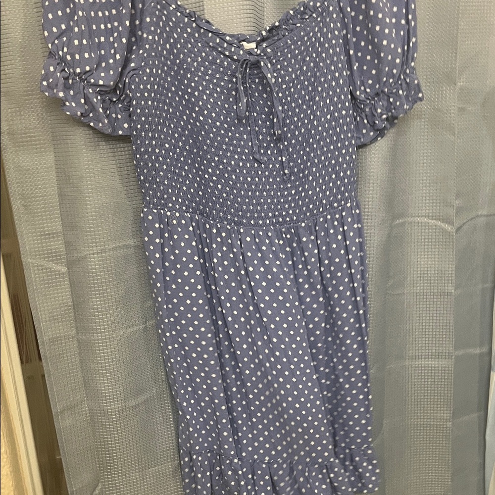 June & Hudson Navy Dress with White Dots